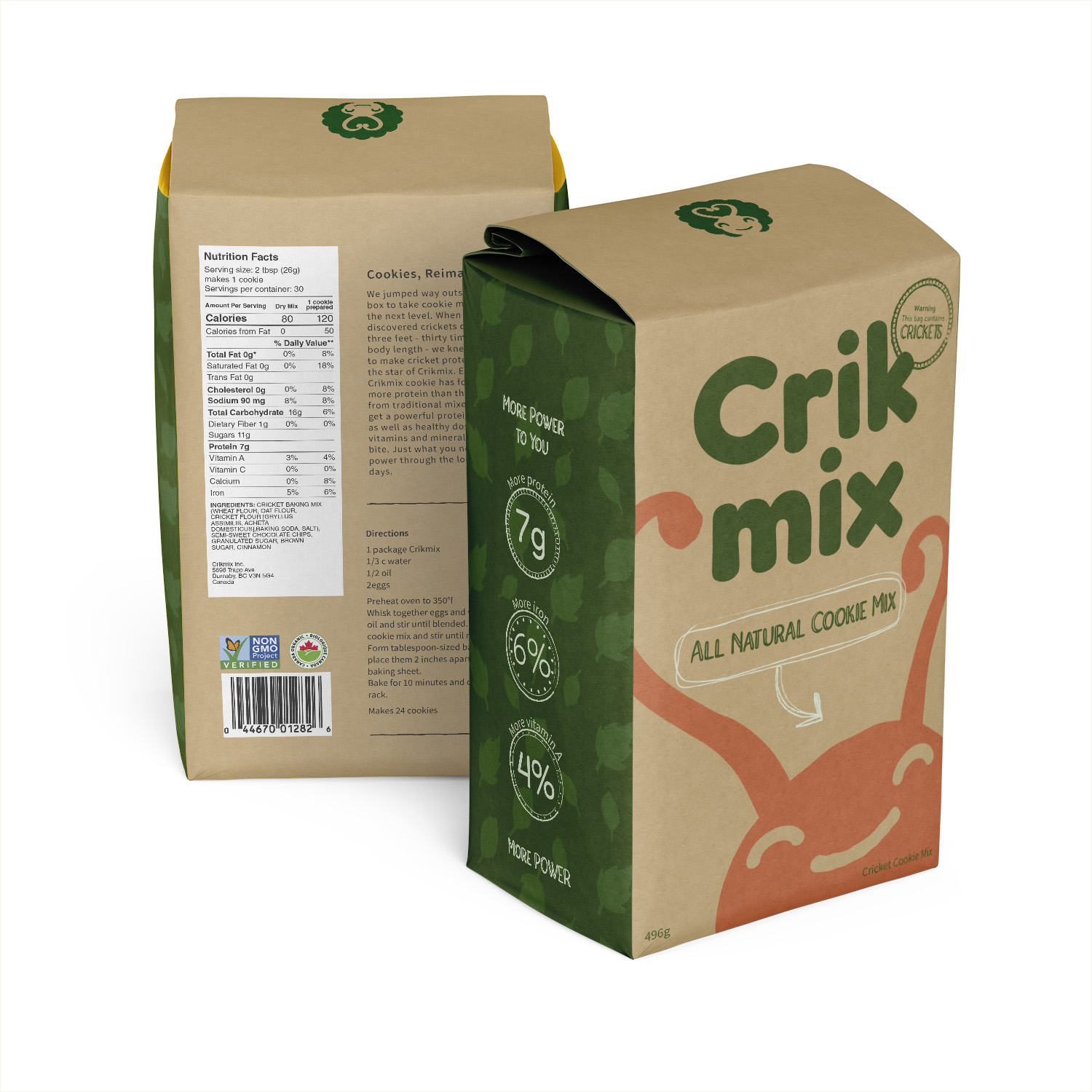 criket cookie mix package design series