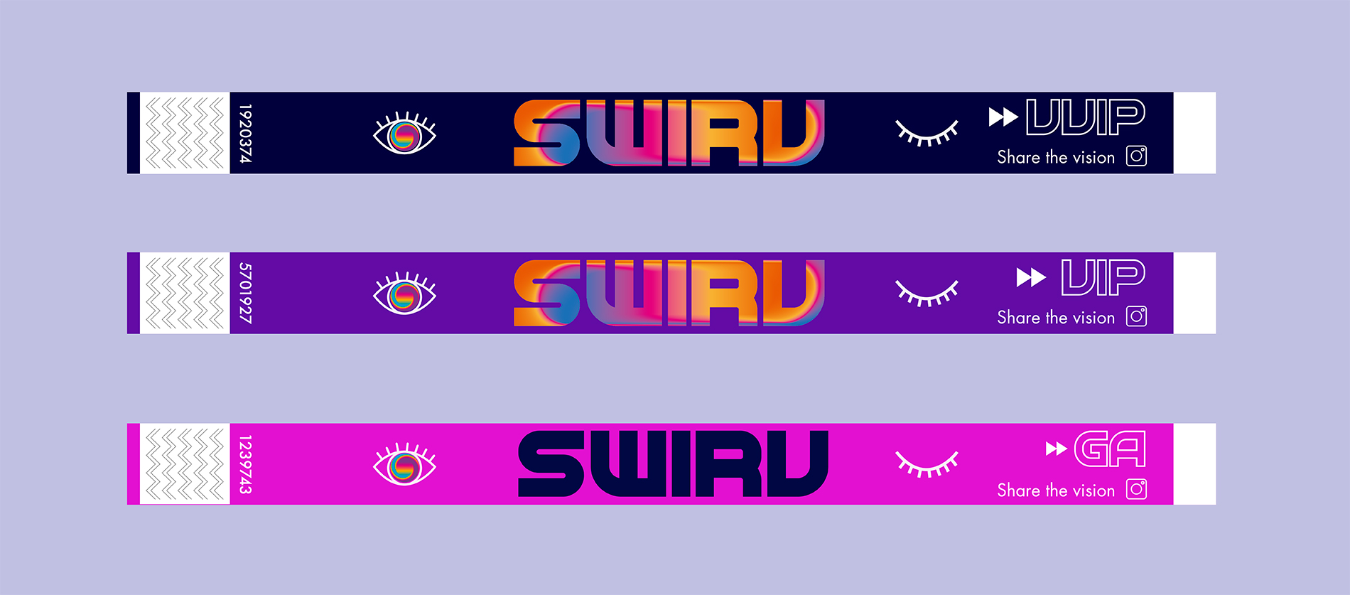 Sticker design for Swriv techno music festival