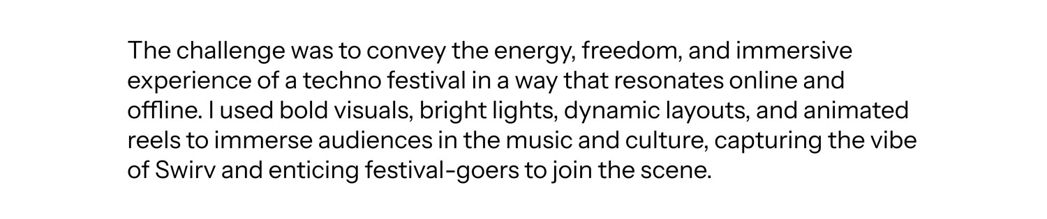 Poster design of Swirv techno music festival