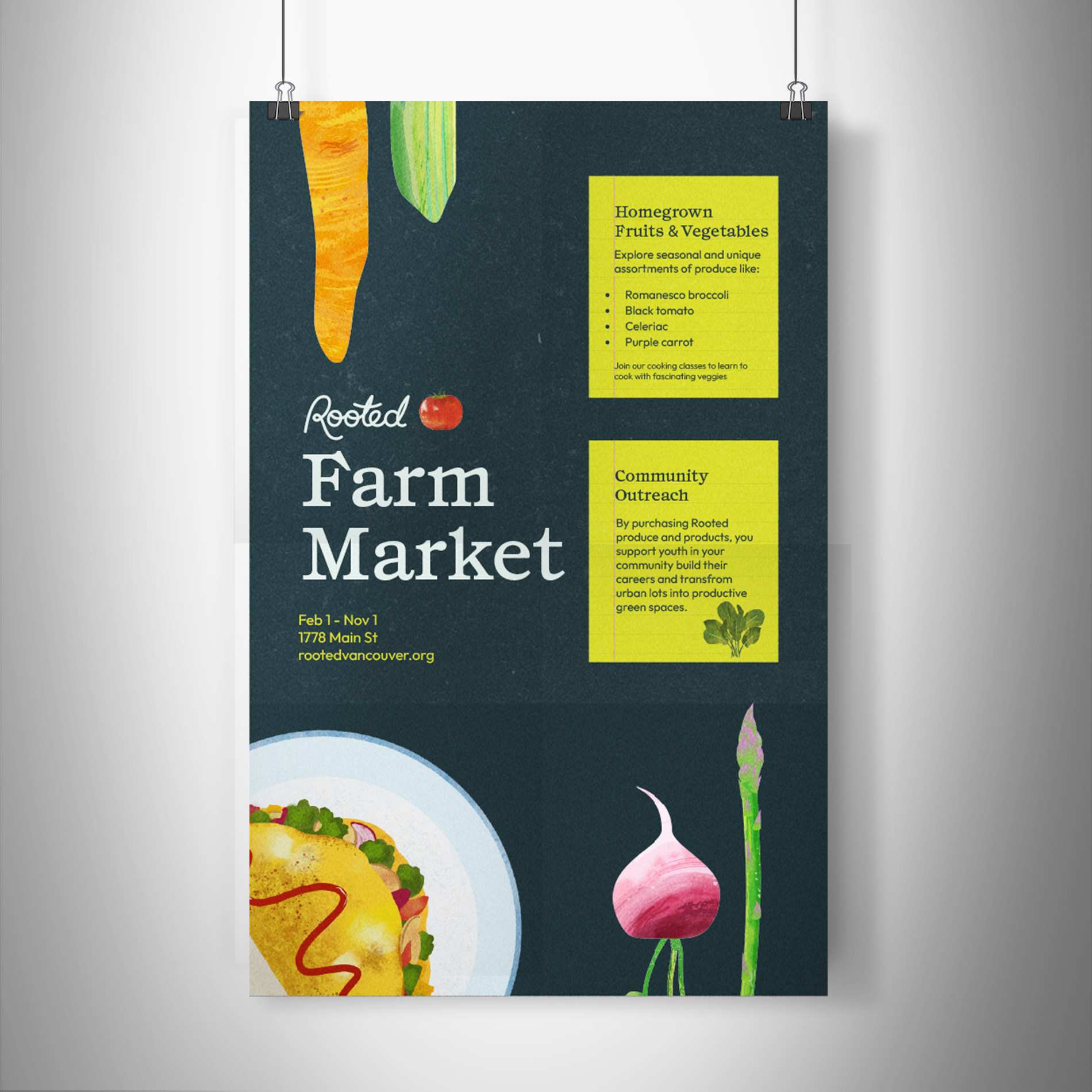 Rooted social-enterprise brand poster