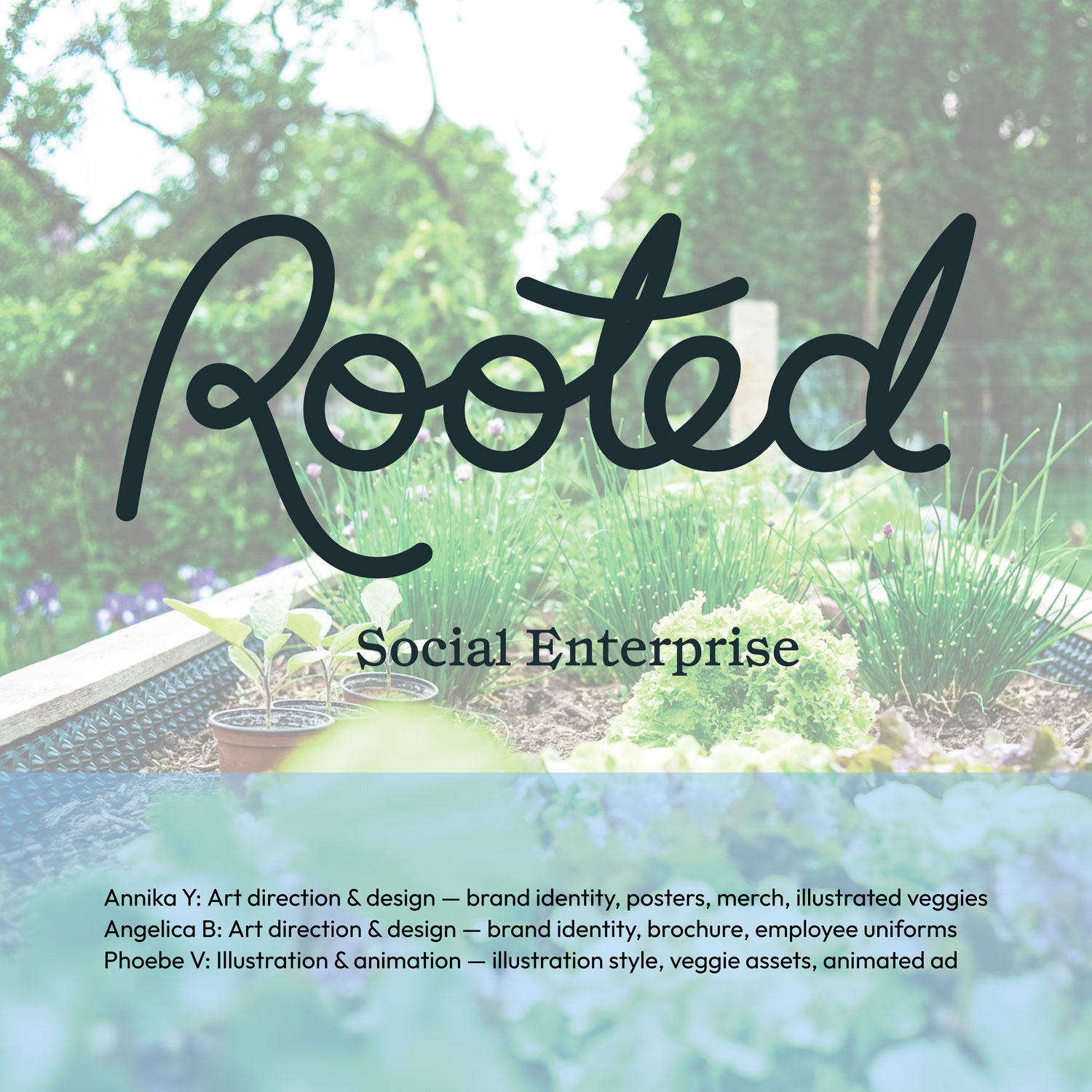 Poster design of Rooted social-enterprise Farmer's Market