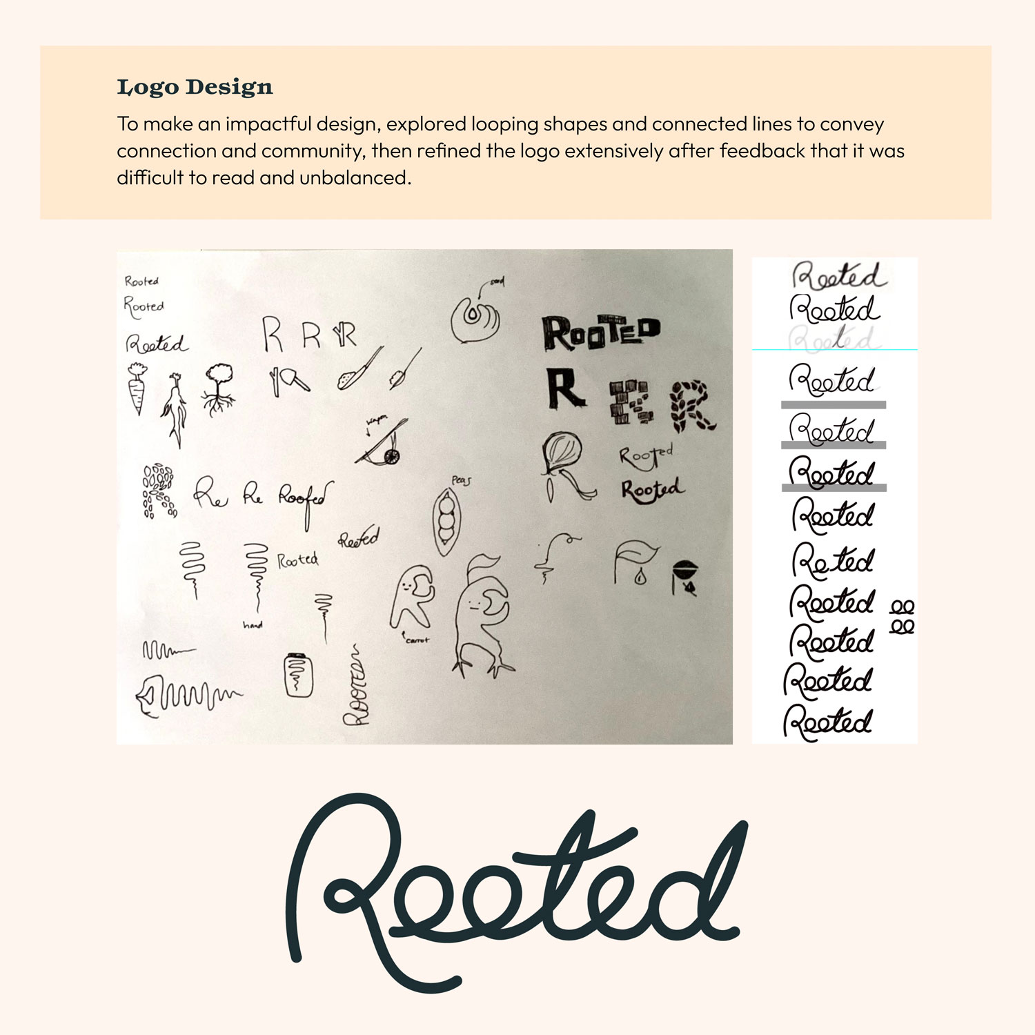 Poster design of Rooted social-enterprise Farmer's Market